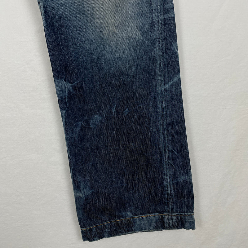 00s Dolce&Gabbana Laser Print Low Rise Jeans