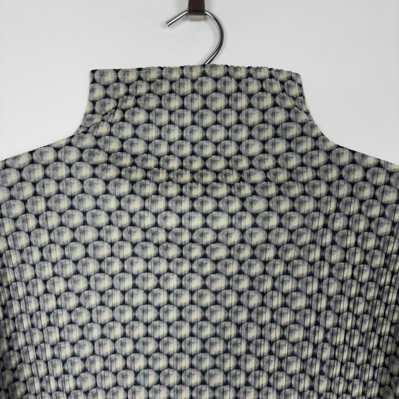 Pleats Please Moon Spotted Print Turtleneck