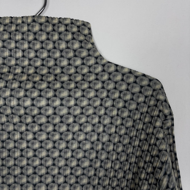 Pleats Please Moon Spotted Print Turtleneck