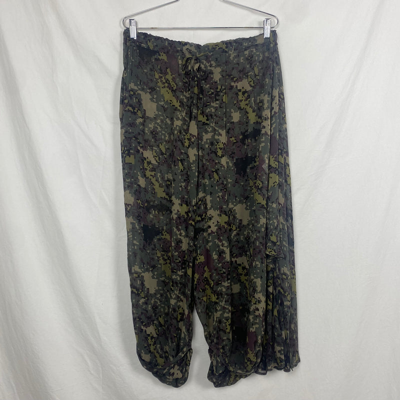 Yohji Yamamoto Noir Sheer Camouflage Cropped Pants