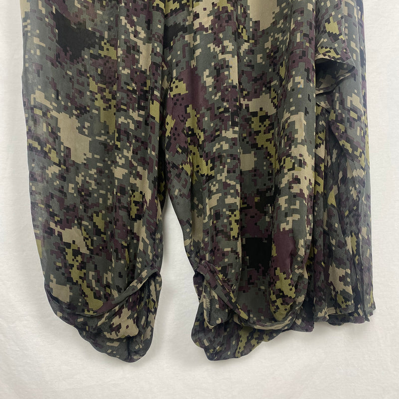 Yohji Yamamoto Noir Sheer Camouflage Cropped Pants
