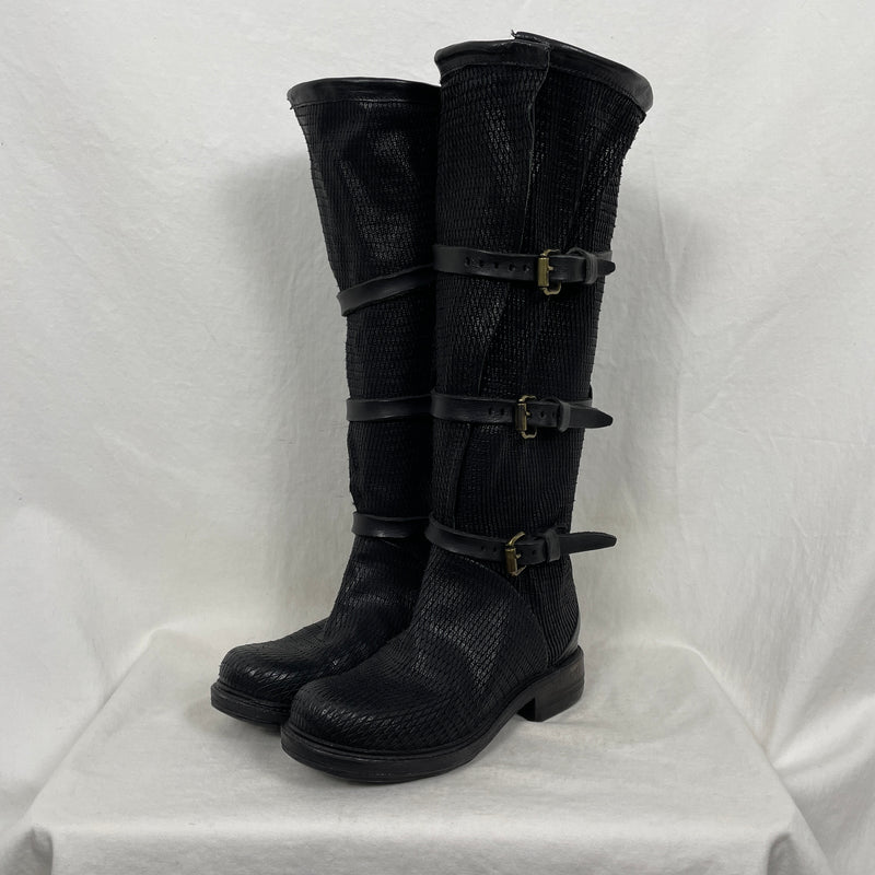 A.S.98 Buckle Strap Knee High Boots
