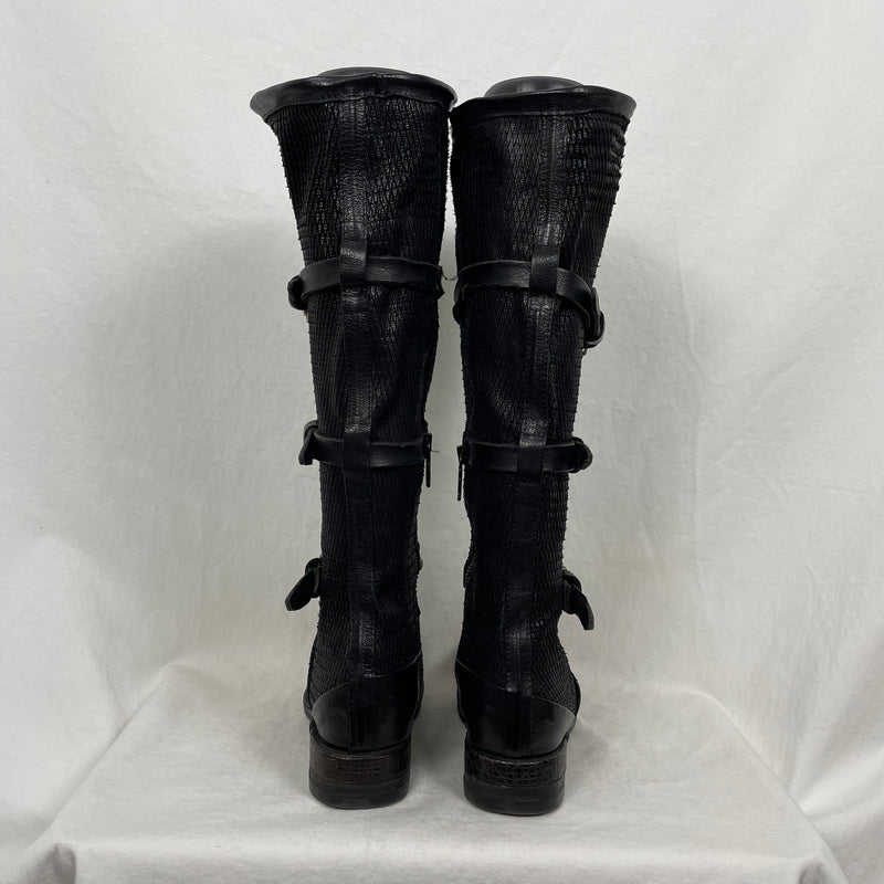 A.S.98 Buckle Strap Knee High Boots