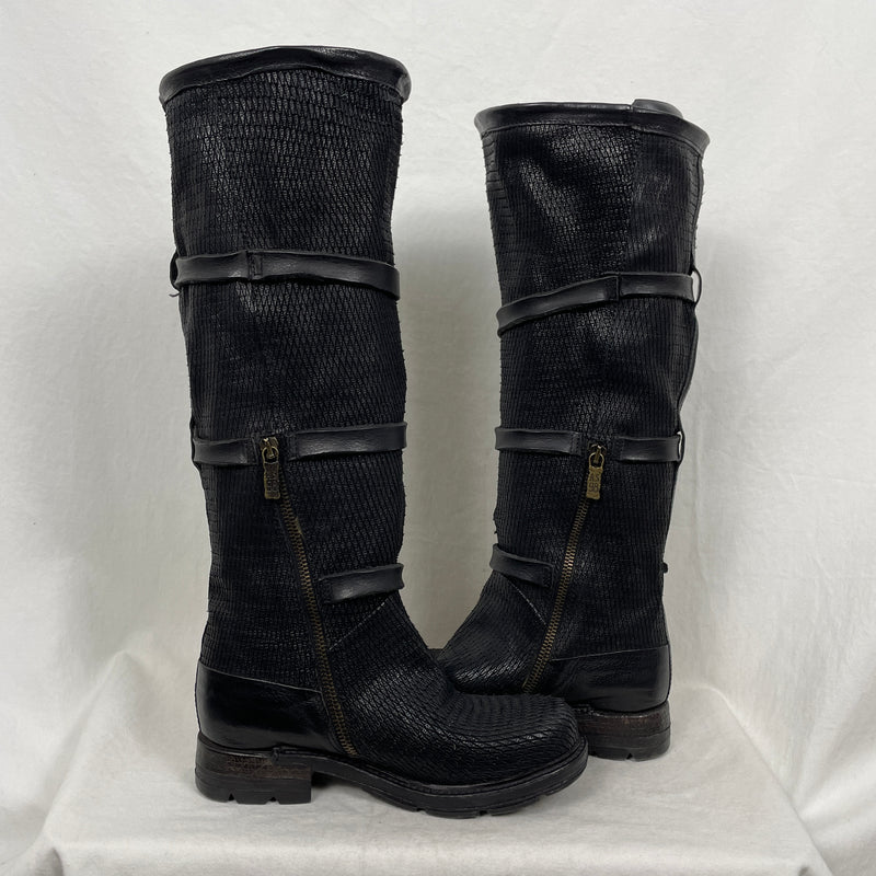 A.S.98 Buckle Strap Knee High Boots