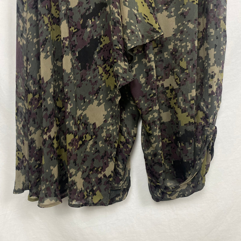 Yohji Yamamoto Noir Sheer Camouflage Cropped Pants