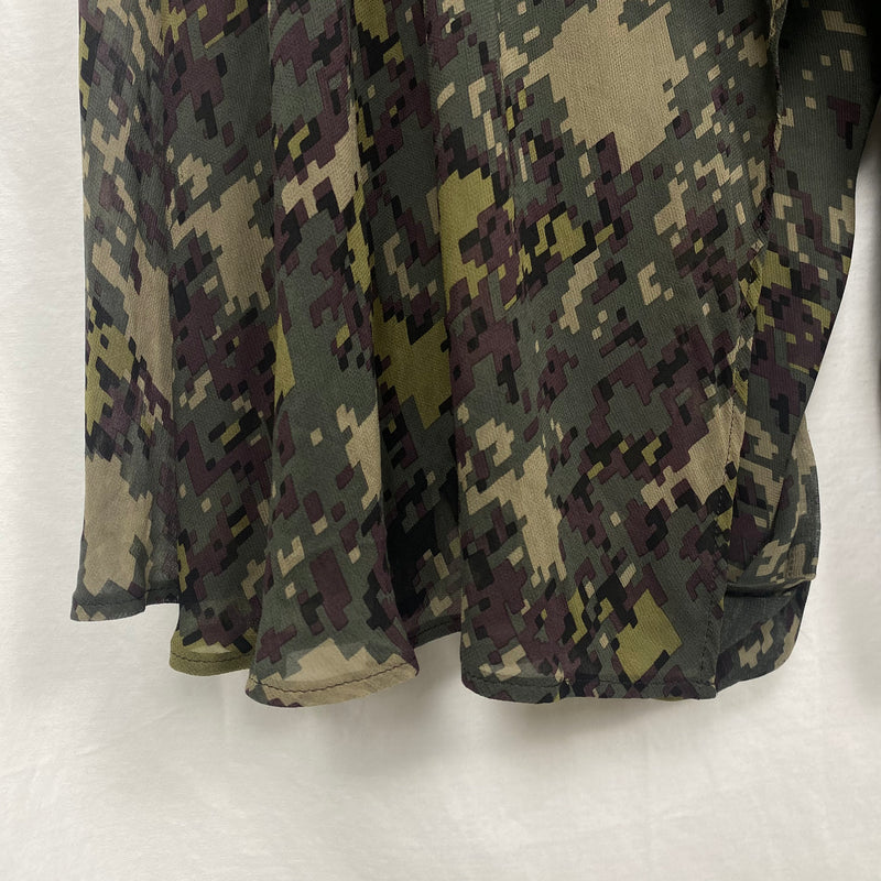 Yohji Yamamoto Noir Sheer Camouflage Cropped Pants