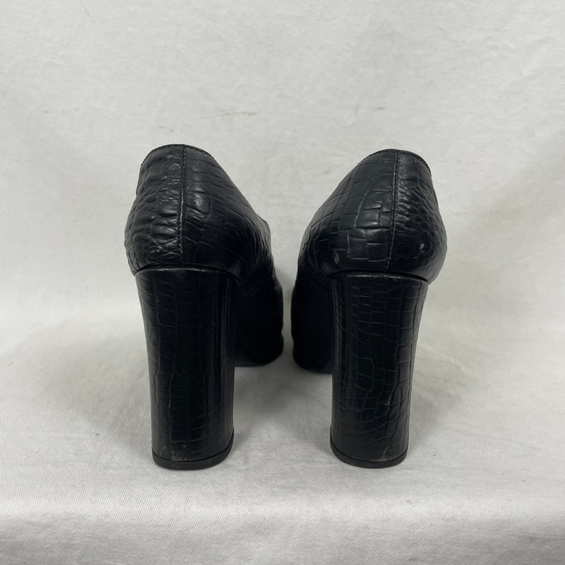 00s Junya Watanabe Square Toe Croc Heels