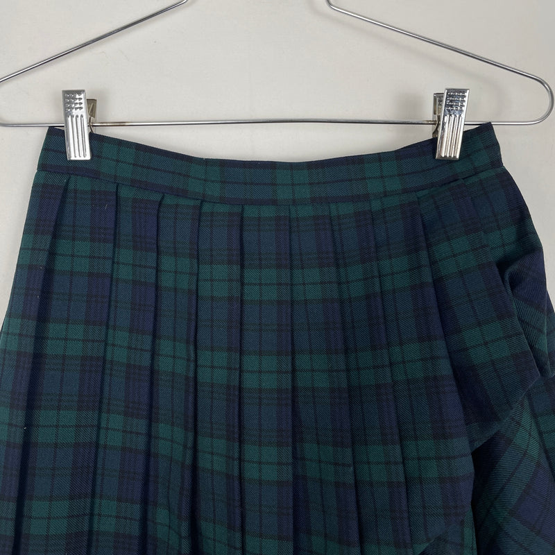 Y/Project Ruffled Pleated Plaid Skirt