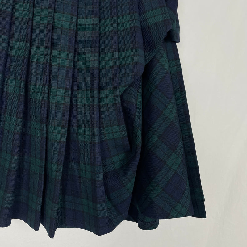 Y/Project Ruffled Pleated Plaid Skirt