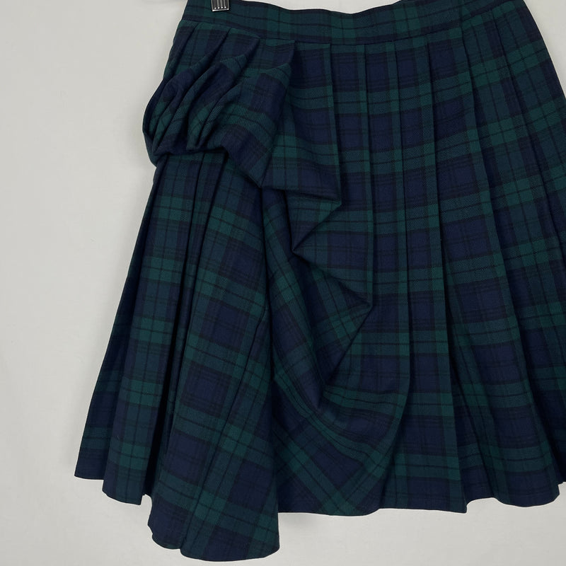 Y/Project Ruffled Pleated Plaid Skirt