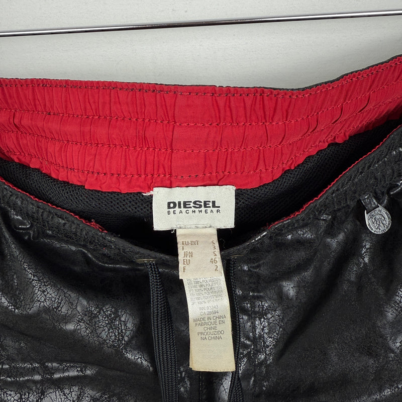 Diesel Pleather Mini Studded Swim Shorts