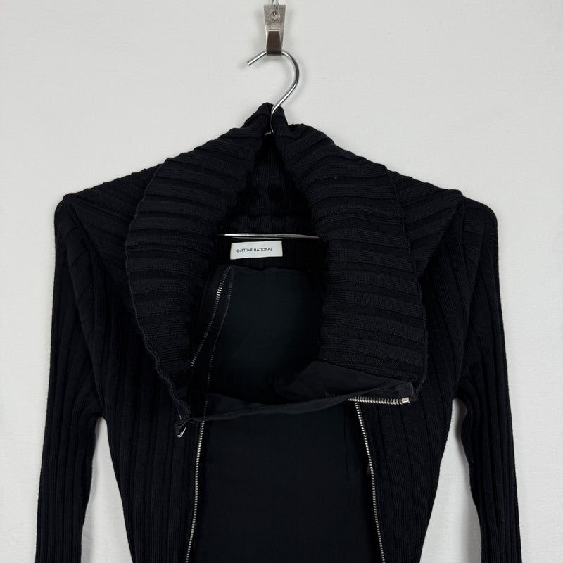 Costume National Rib Knit Zip Dress