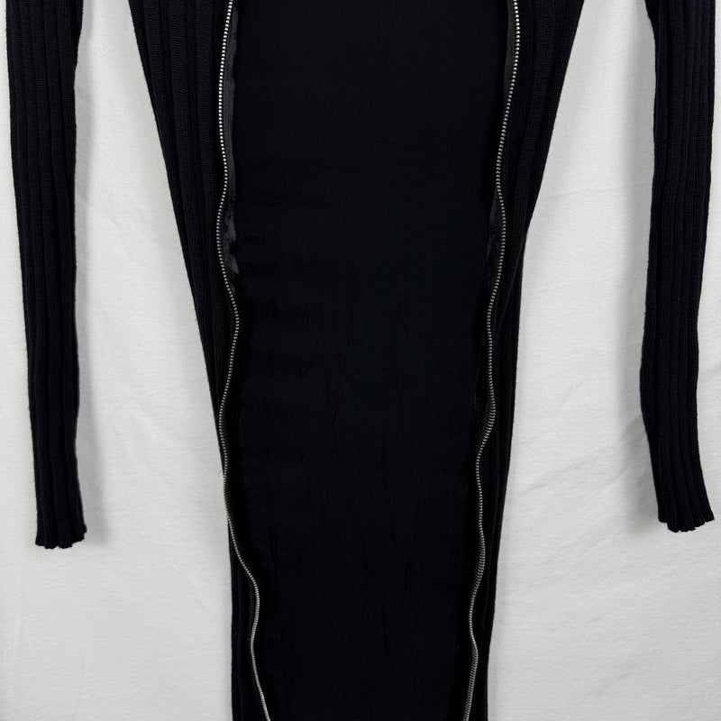 Costume National Rib Knit Zip Dress