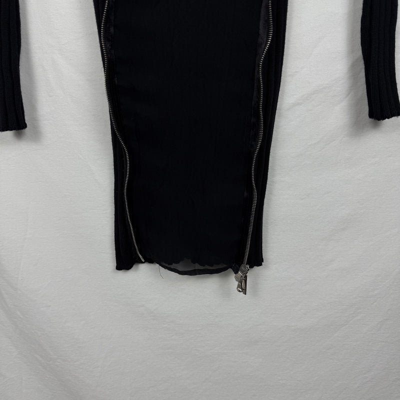 Costume National Rib Knit Zip Dress