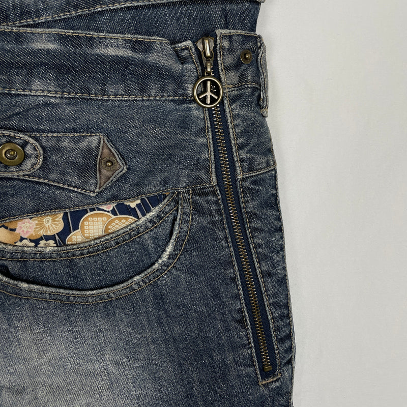PPFM Double Waisted Biker Jeans