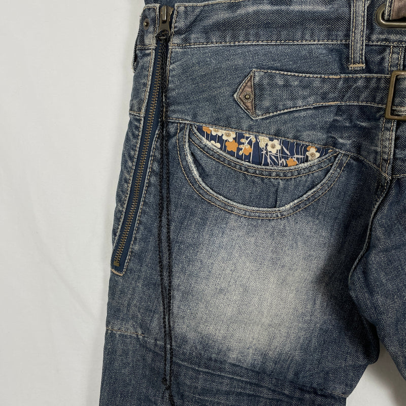 PPFM Double Waisted Biker Jeans