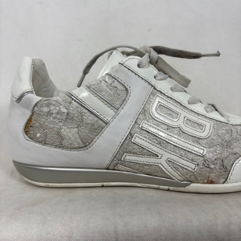 Dirk Bikkembergs White Lace Sneakers