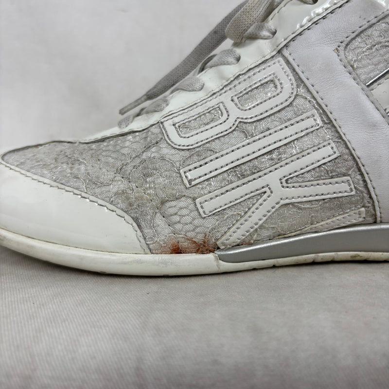 Dirk Bikkembergs White Lace Sneakers