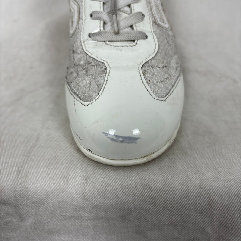 Dirk Bikkembergs White Lace Sneakers