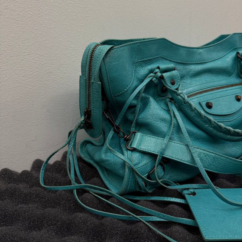 SS09 Balenciaga by Alexander Wang City Bag In Turquoise