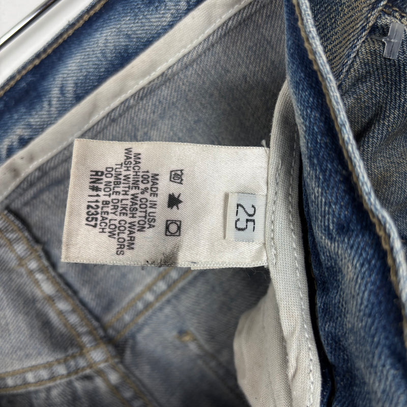 FW01 Rick Owens Slab Waxed Distressed Mudwash Jeans