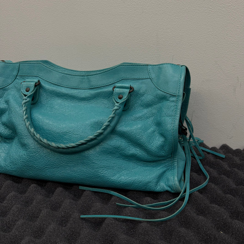 SS09 Balenciaga by Alexander Wang City Bag In Turquoise