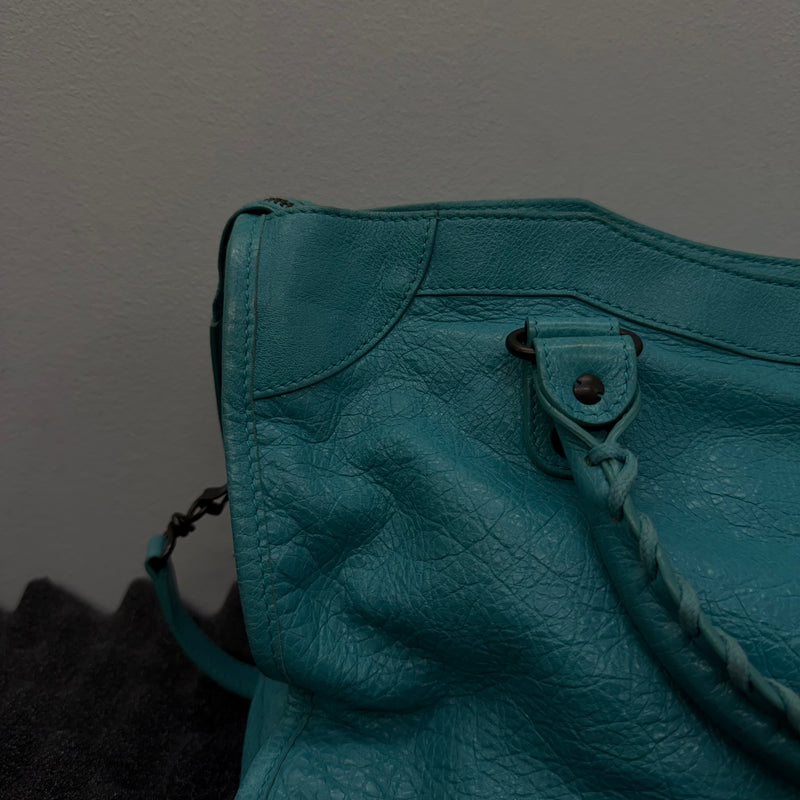 SS09 Balenciaga by Alexander Wang City Bag In Turquoise
