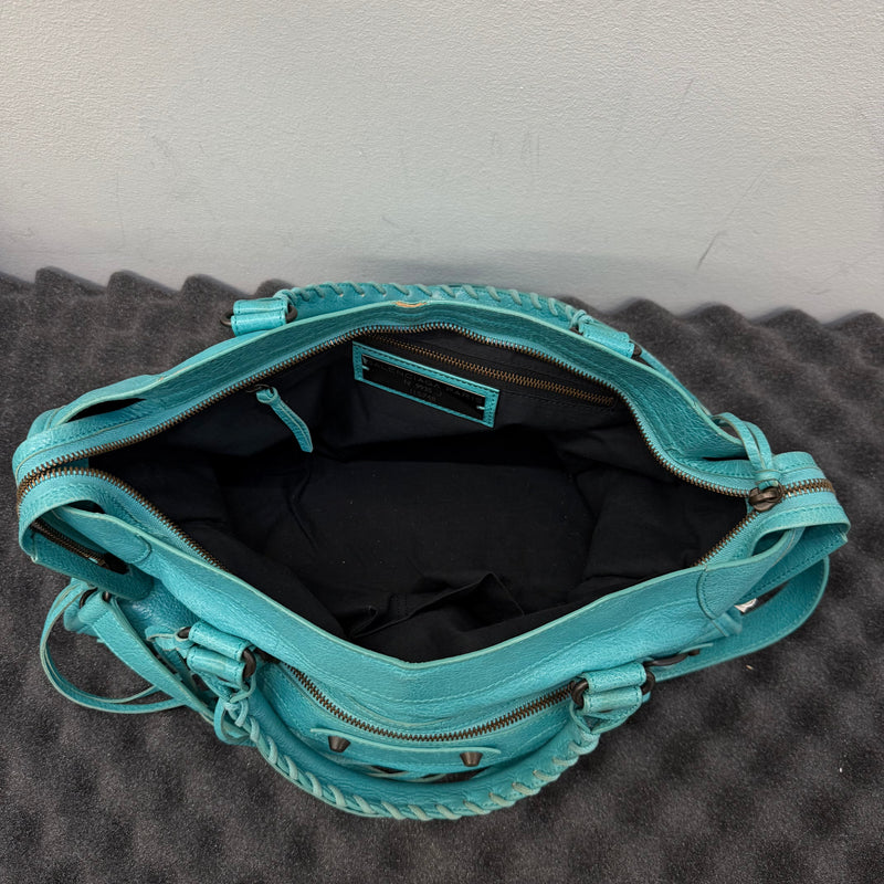SS09 Balenciaga by Alexander Wang City Bag In Turquoise