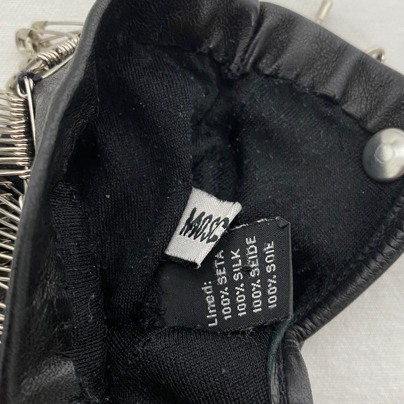 Moschino Leather Safety Pin Gloves
