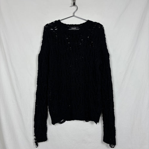 00s Dsquared2 Distressed Oversized Loose Knit Sweater