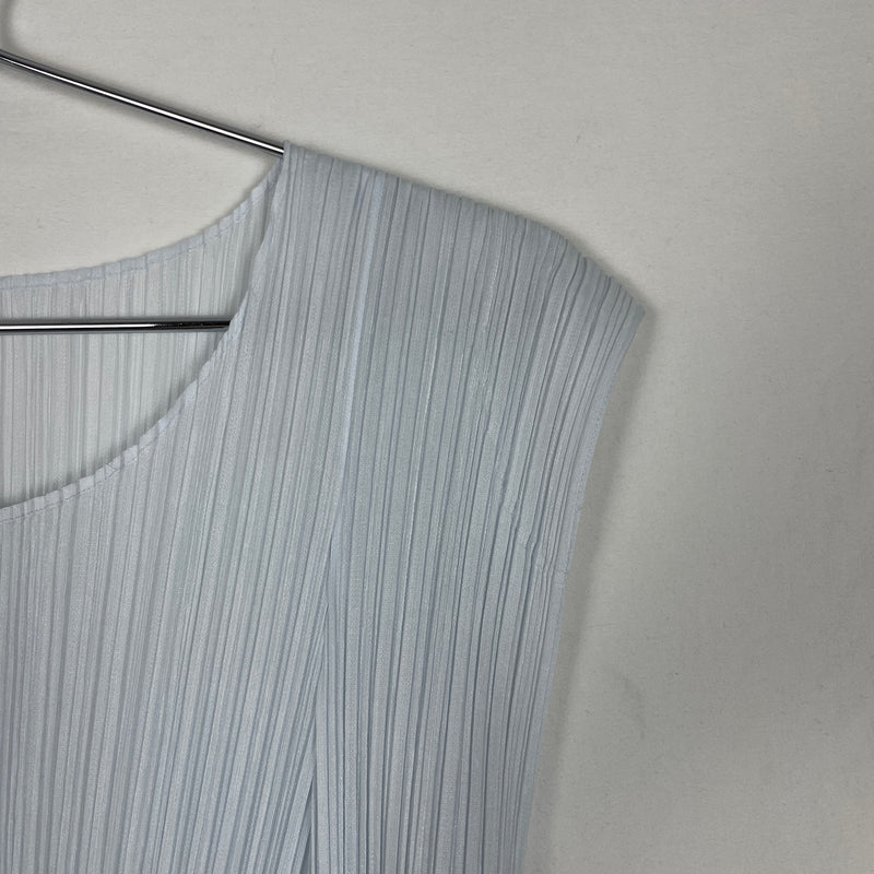 Pleats Please Baby Blue Vest Top