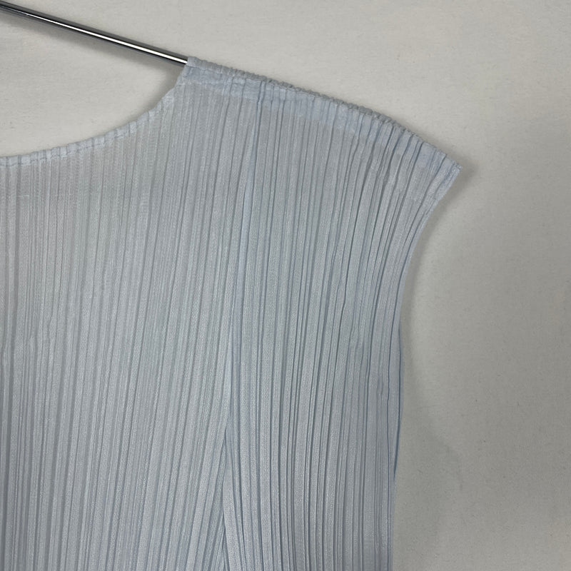 Pleats Please Baby Blue Vest Top