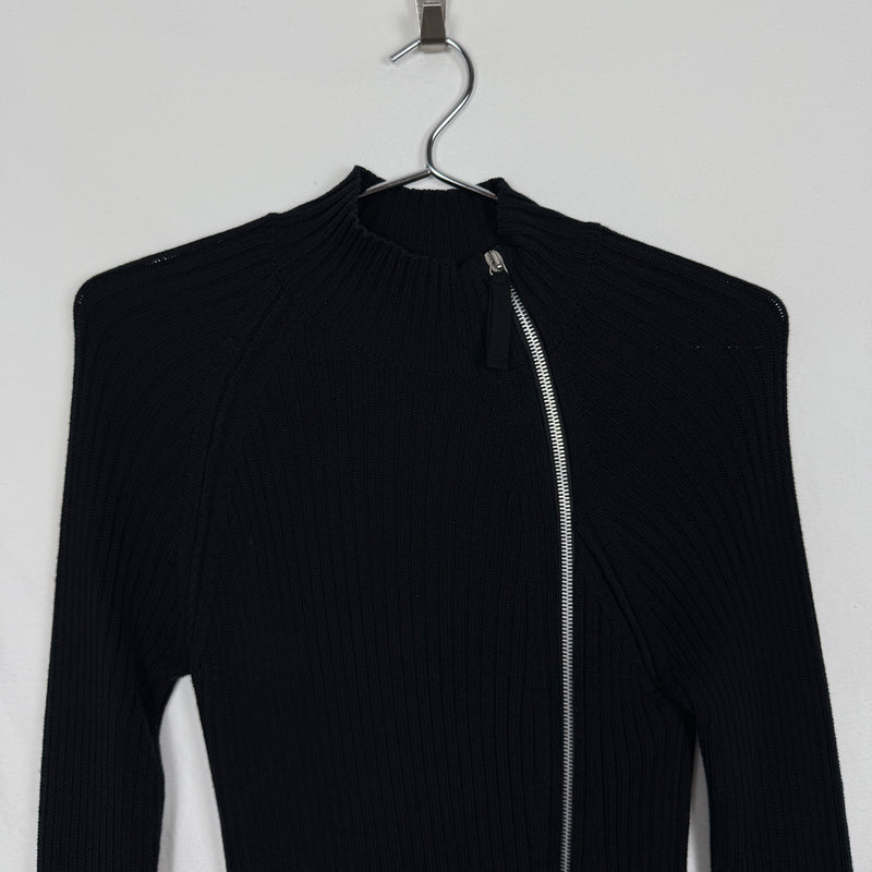 00s Jean Paul Gaultier Asymetric Zip Up Sweater