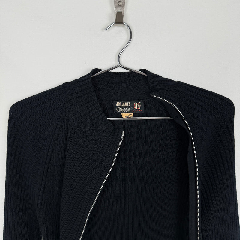 00s Jean Paul Gaultier Asymetric Zip Up Sweater