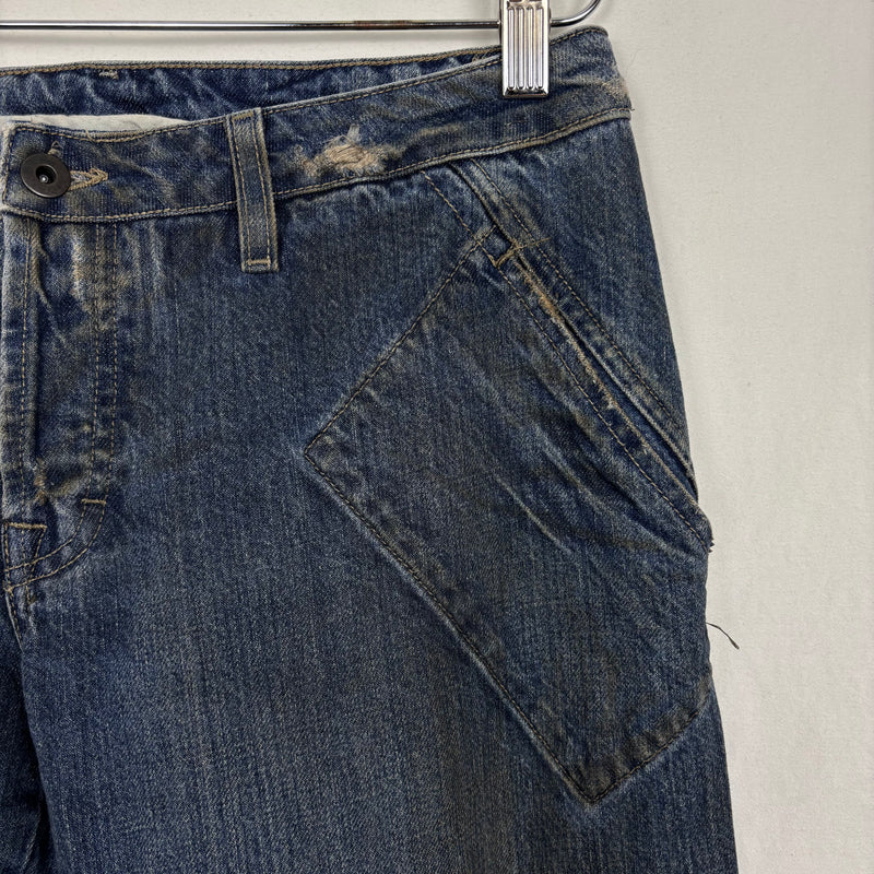 2001 Rick Owens Slab Spiral Cut Jeans