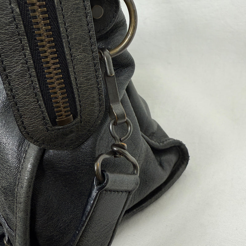 SS10 Balenciaga City Bag By Nicolas Gesquiere In Gun Metal