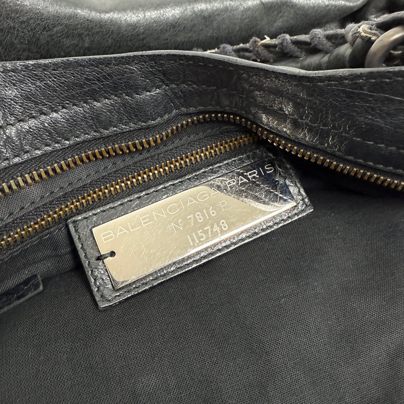 SS10 Balenciaga City Bag By Nicolas Gesquiere In Gun Metal