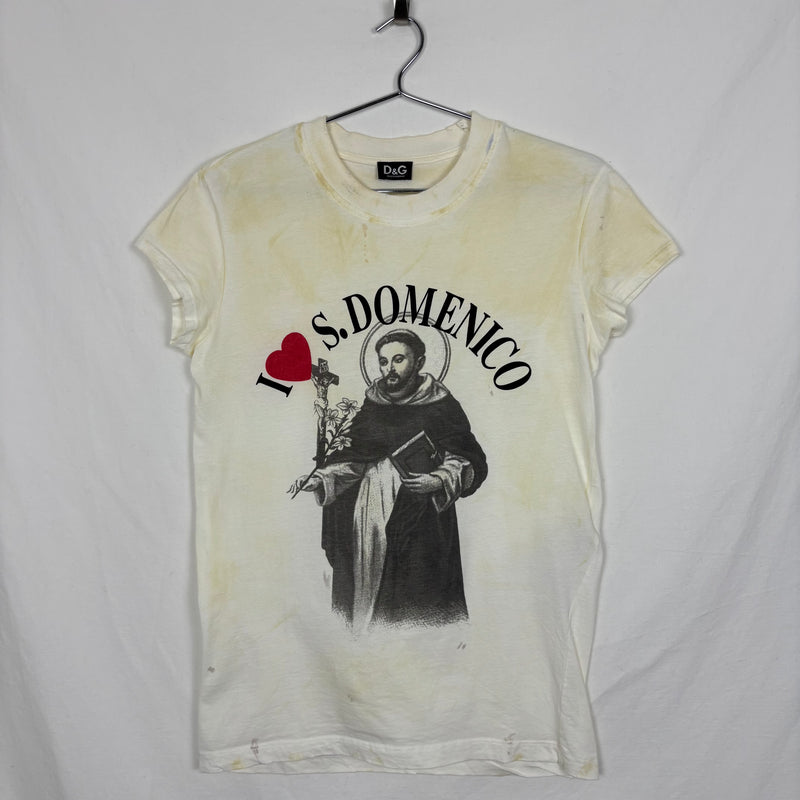 00s Dolce & Gabbana Distressed Domenico Graphic T-Shirt