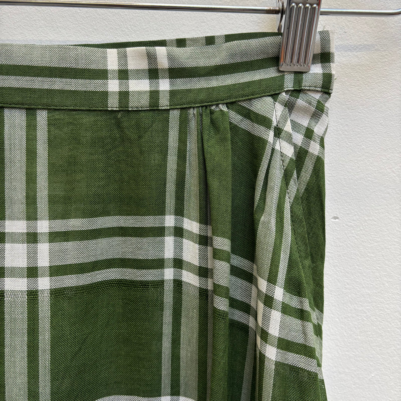 Yohji Yamamato Y's Green Plaid Skirt