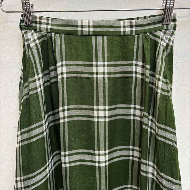 Yohji Yamamato Y's Green Plaid Skirt