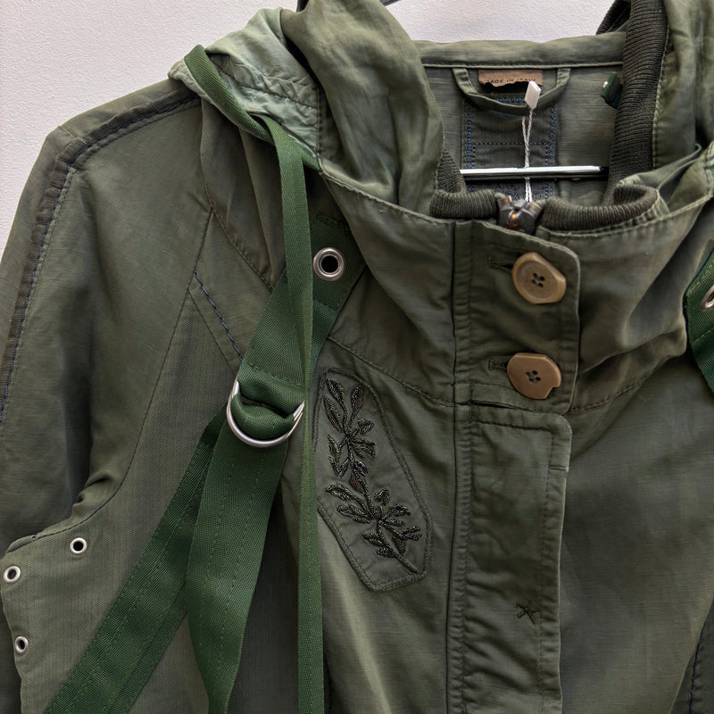Marithé Francois Girbaud Olive Military Jacket
