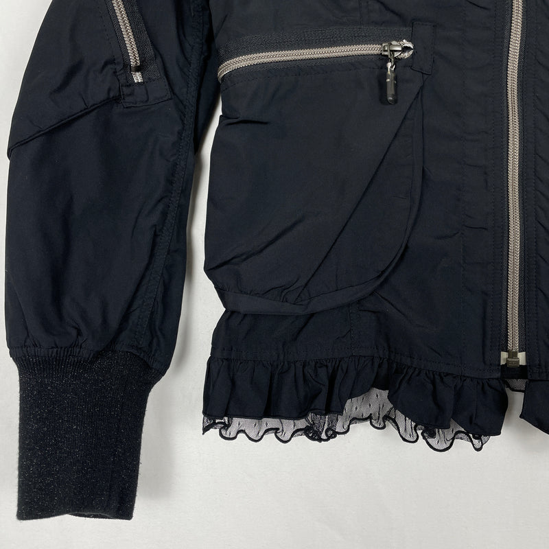 00s Hysteric Glamour Frill Trim Bomber Jacket