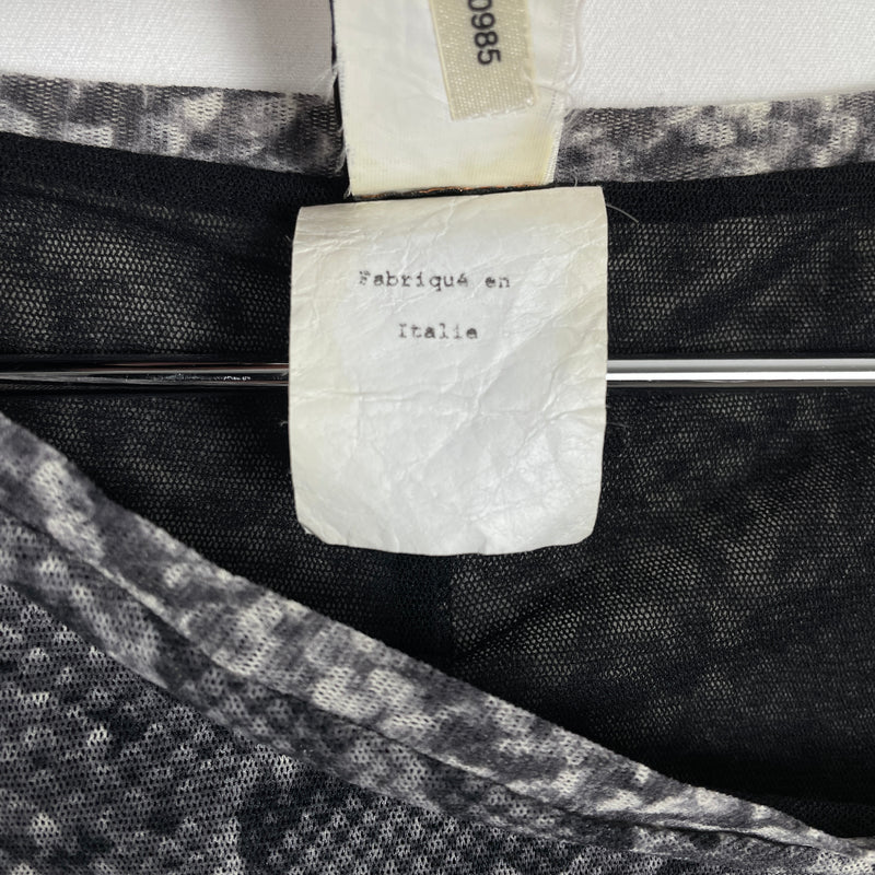 90s Jean Paul Gaultier Snakeskin Mesh Top
