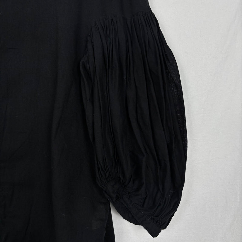 Kapital Pleated Puff Sleeve Button Up Shirt