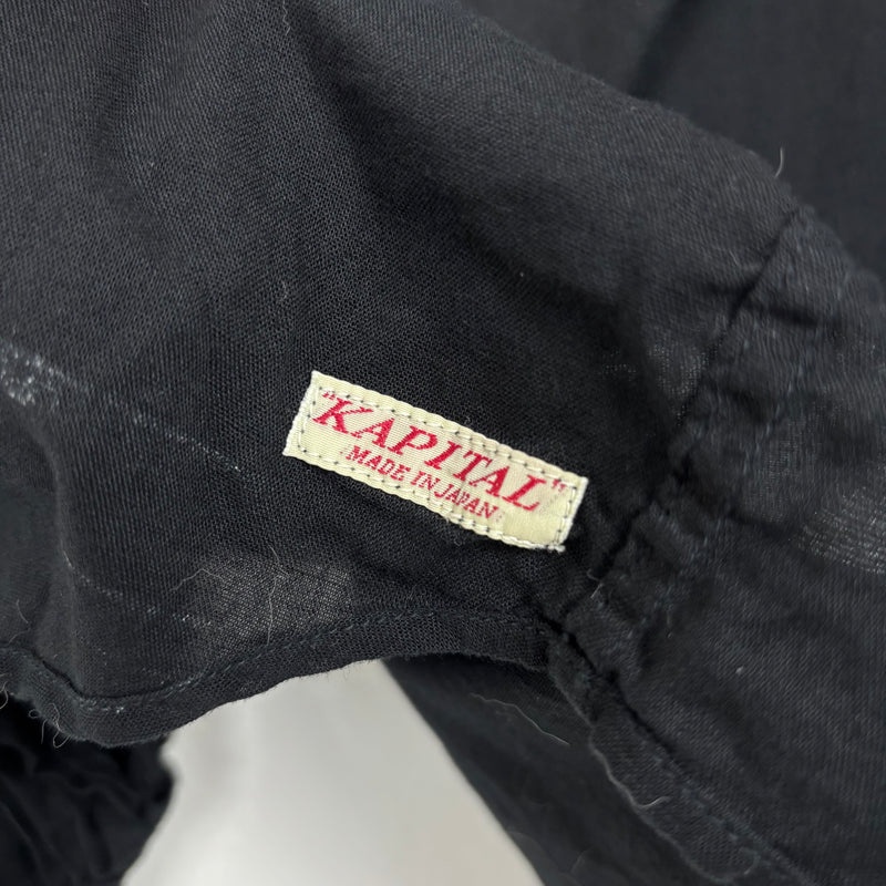 Kapital Pleated Puff Sleeve Button Up Shirt