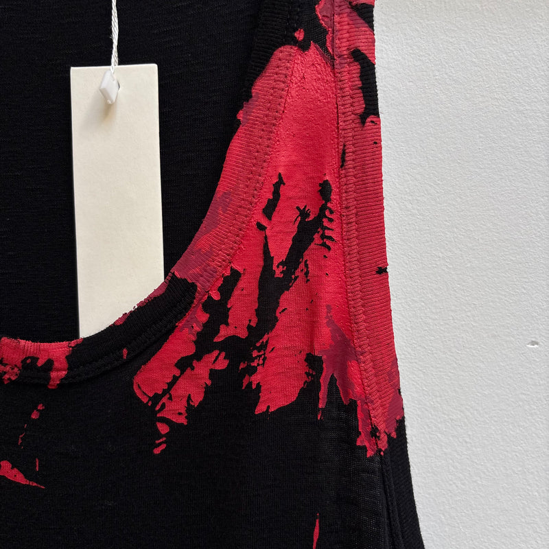 00s Haider Ackermann Red Paint Dress
