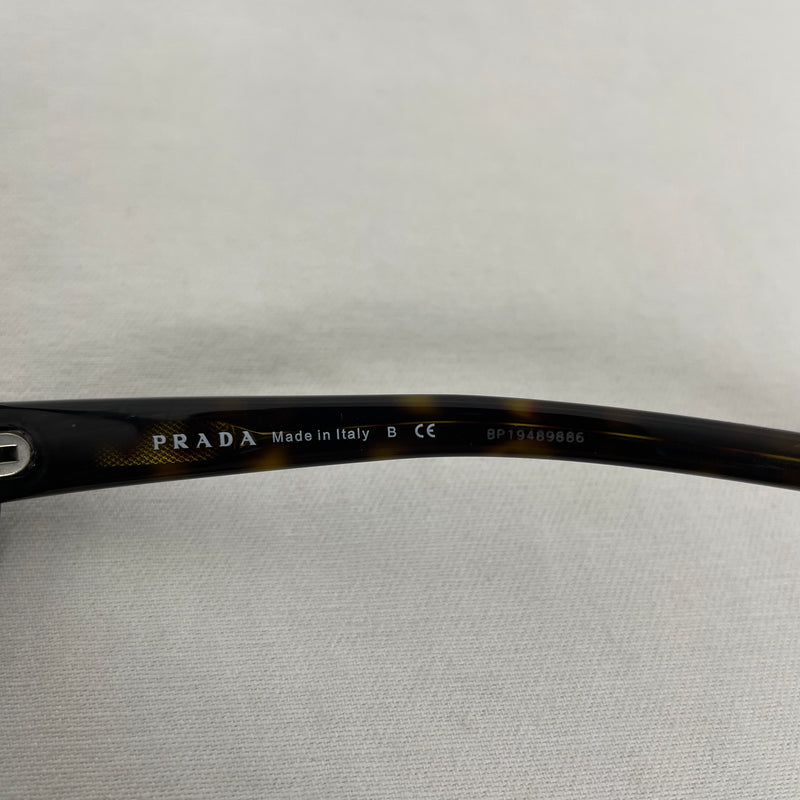 Prada Studded Glasses Dark Brown Tortoise