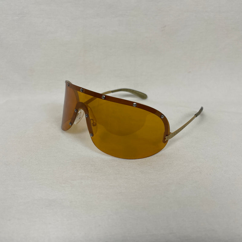 Celine Studded Aviator Sunglasses Yellow Tint