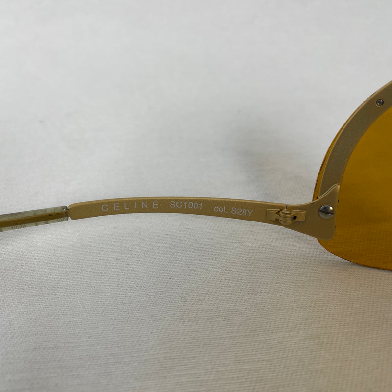 Celine Studded Aviator Sunglasses Yellow Tint