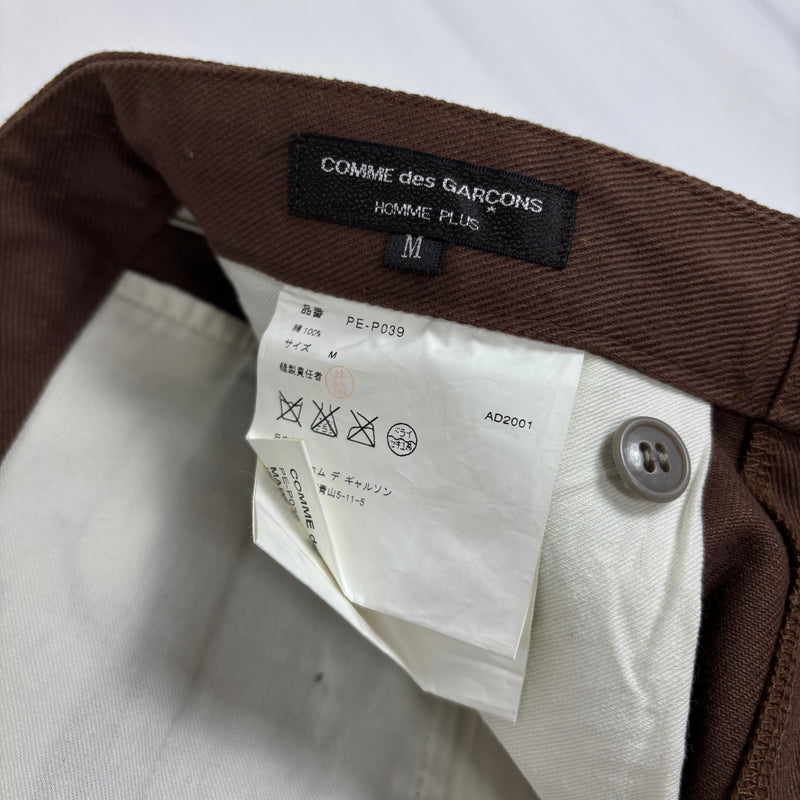 FW02 Comme Des Garçons Pleated Denim Straight Leg Trousers